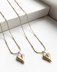 Marlie Gold Stylised Heart Chain