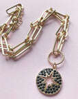 Nova Star Burst Large Link Necklace