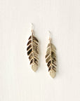 Evangelina Gold Feather Earrings