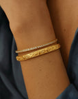 Helia Luxe 18k Gold Plated Celestial Bangle