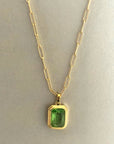 Elena Luxe Green Jewel Pendant Necklace