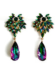 Christiana Green Jewelled Statement Earrings