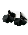 Bryony Black Statement Multi Petal Earrings