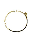 Milani Luxe 18k Gold Plated Bracelet With Black Crystal Detailing