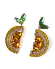 Anais Jewelled Bold Statement Lemon Slice Earrings