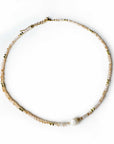 Eira Blush Crystal Beaded Necklace With Pearl And Gold Accents