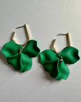 Juni Mid Green Petal Earrings
