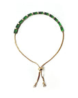 Brianna Adjustable Green Jewelled Bracelet