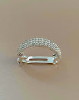 Cassandra Silver Diamante Ponytail Clip