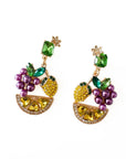 Valee Tropical Fruit Statement Crystal Drop Earrings