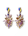 Genevieve Pink Rhinestone Statement Earrings