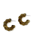 Kiki Khaki Acrylic Twist Earrings