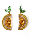 Anais Jewelled Bold Statement Lemon Slice Earrings