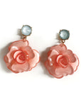 Juniper Statement Blush Rose Earrings