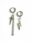 Atlas Lightning Bolt Mismatch Dangle Earrings