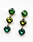 Cassiana Statement Green Jewel Earrings