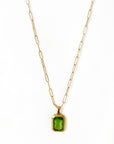 Elena Luxe Green Jewel Pendant Necklace