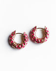 Rhea Cerise Enamel Hoops