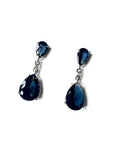 Evelyn Navy Faceted Jewel Earrings