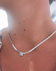 Daphne Luxe Silver Jewel Necklace