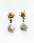 Selena Luxe 18k Gold Plated Pearl Earrings