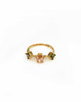 Maggie Peach And Green Gemstone Ring