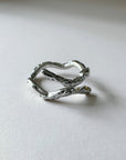 Ezra Silver Abstract Wrap Ring