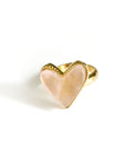 Hellie Luxe 18k Gold Plated Pink Heart Ring