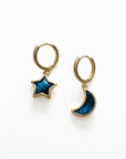 Maeve Mismatch Moon And Star Hoop Earrings