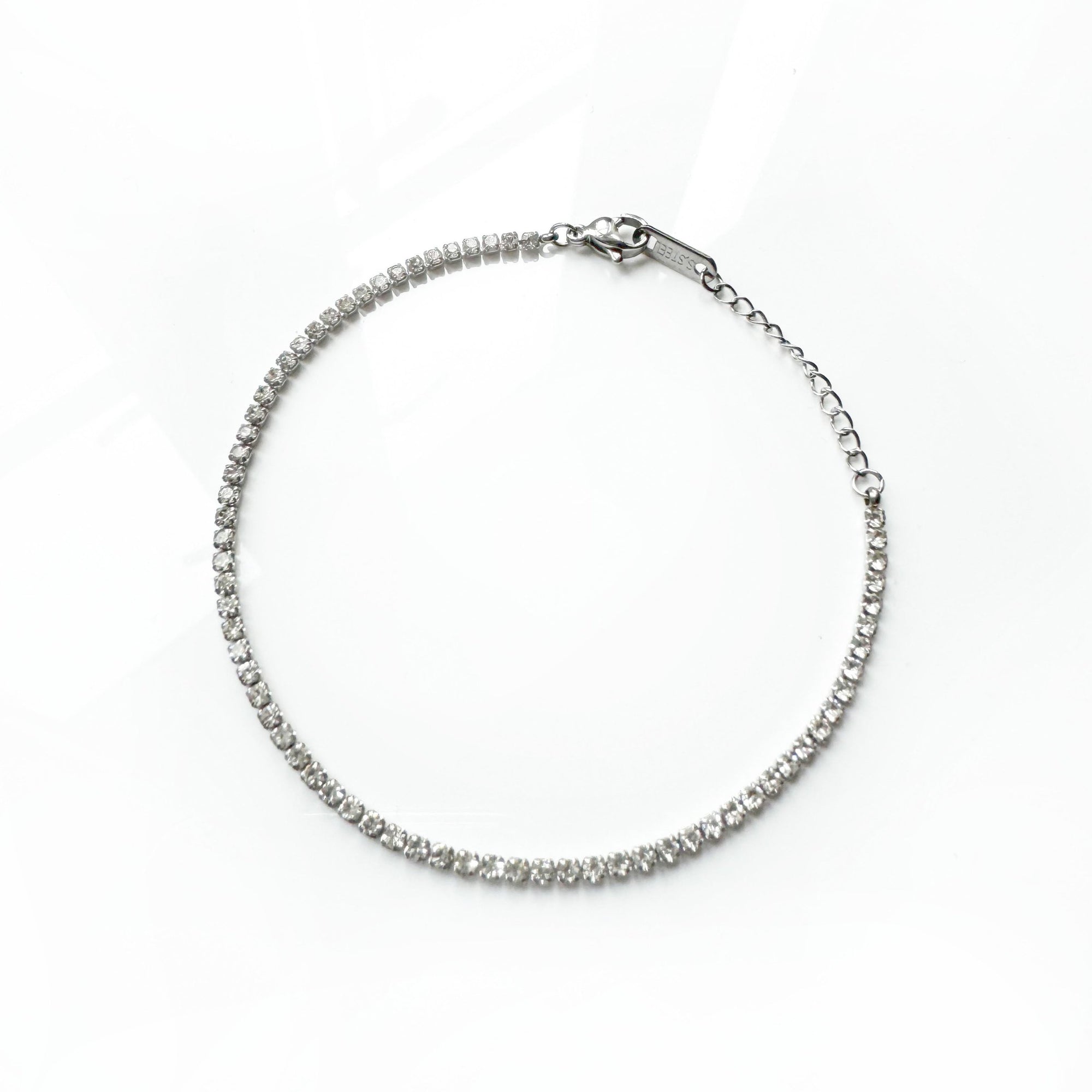 Elisa Silver Tone Jewelled Tennis Bracelet
