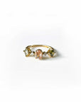 Maggie Peach And Green Gemstone Ring