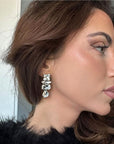 Iliana Clear Rhinestone Drop Earrings