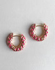Rhea Cerise Enamel Hoops