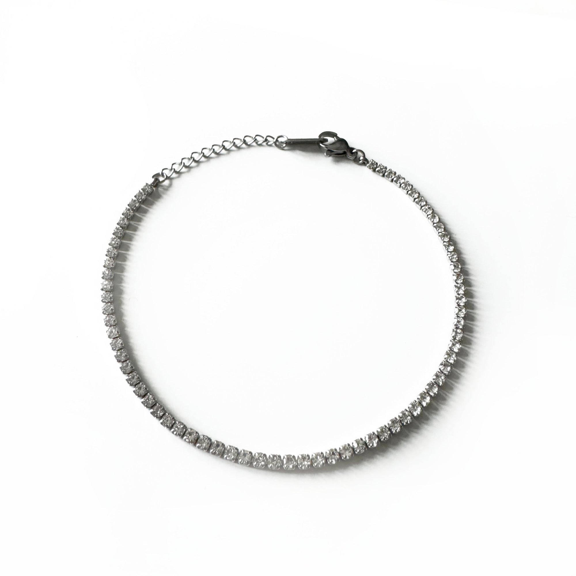 Elisa Silver Tone Jewelled Tennis Bracelet