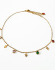 Vespera Luxe 18k Gold Plated Charm Anklet