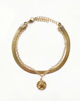 Livia Double Chain Star Charm Bracelet