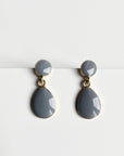 Terra Grey Enamel Drop Earrings