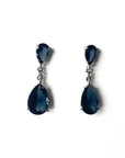 Evelyn Navy Faceted Jewel Earrings