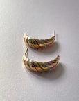 Vaani Luxe 18k Gold Plated Candy Stripe Earrings