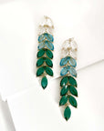 India Jewelled Ombre Drop Earrings