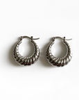 Diera Luxe Silver Hoops