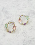 Saffy Blush Jewelled Wreath Studs