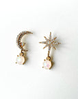 Moon and Star Earrings