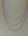 Medea Luxe 18k Gold Plated Triple Layer Necklace