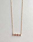 Gia Luxe 18k Gold Plated Blush Necklace