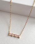 Gia Luxe 18k Gold Plated Blush Necklace
