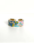 Cerelia Adjustable Sky Enamel Ring