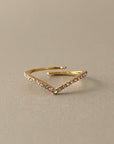 Marina Luxe 18k Gold Plated Skinny Wishbone Ring