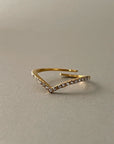 Marina Luxe 18k Gold Plated Skinny Wishbone Ring