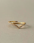 Marina Luxe 18k Gold Plated Skinny Wishbone Ring